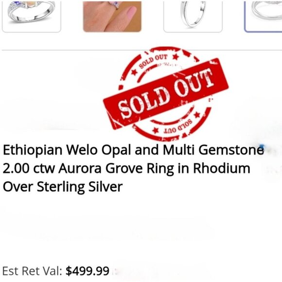 Ethiopian Opal ✦ Tanzanite Aurora Grove Ring ✦ 2.00ctw Rhodium Over Sterling 6 - Picture 14 of 17